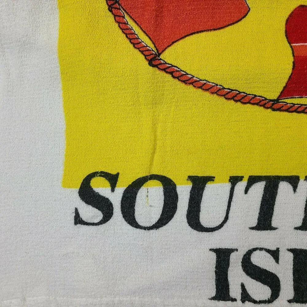 Vintage South Padre Island Beach Towels Lot Sailing Nautical Colorful Cotton